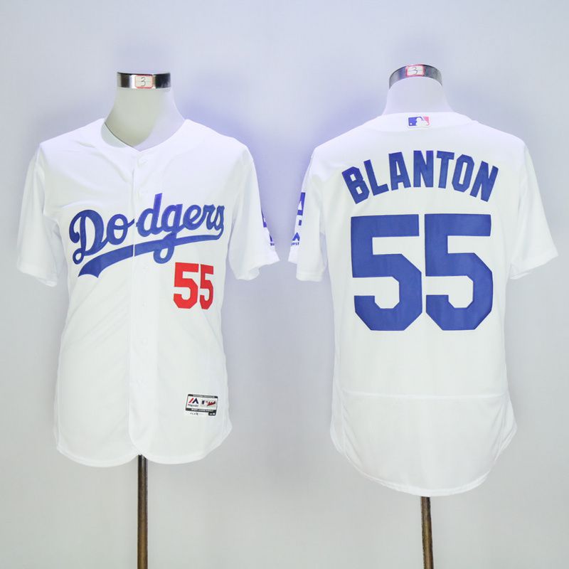 Men Los Angeles Dodgers 55 Blanton White Elite MLB Jerseys